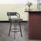 Armen Living Scranton 26" Swivel Modern Black Metal and Slate Gray Faux Leather Barstool 721535752263 - alternate 5